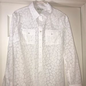 Dana Buchman Blouse with Amazing See-Through Print